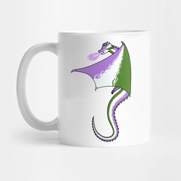 Fly With Pride, Dragon Series - Genderqueer by StephOBrien